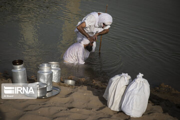 Baptism ceremony in Karoun River; Southwest Iran