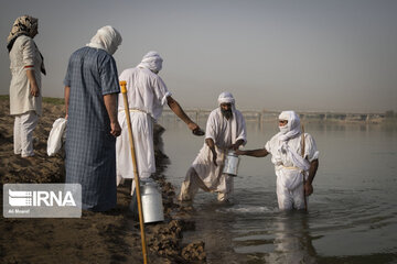 Baptism ceremony in Karoun River; Southwest Iran