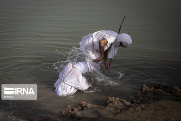 Baptism ceremony in Karoun River; Southwest Iran