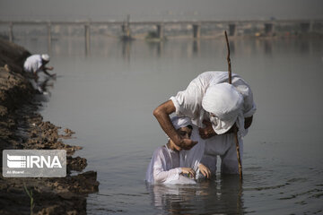 Baptism ceremony in Karoun River; Southwest Iran