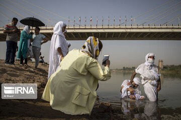 Baptism ceremony in Karoun River; Southwest Iran