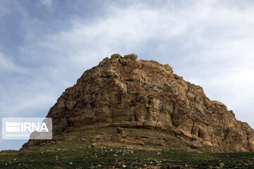 Kazem Dashi; huge rocky structure in middle of Iran's Urmia Lake