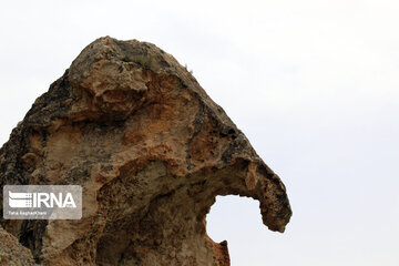 Kazem Dashi; huge rocky structure in middle of Iran's Urmia Lake