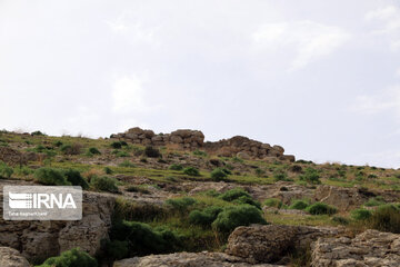 Kazem Dashi; huge rocky structure in middle of Iran's Urmia Lake