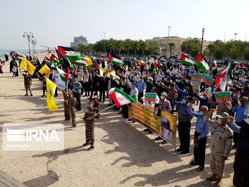 بوشهری‌ها جنایت رژیم اشغالگر قدس را محکوم کردند
