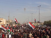 مردم بغداد بار دیگر در حمایت از ملت فلسطین به خیابان ها آمدند