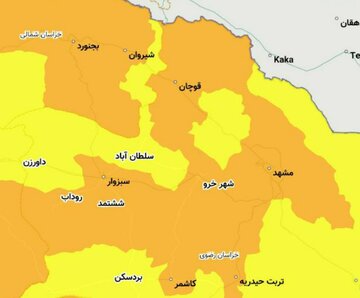 بیشتر جمعیت خراسان رضوی در مناطق نارنجی کرونا قرار دارند