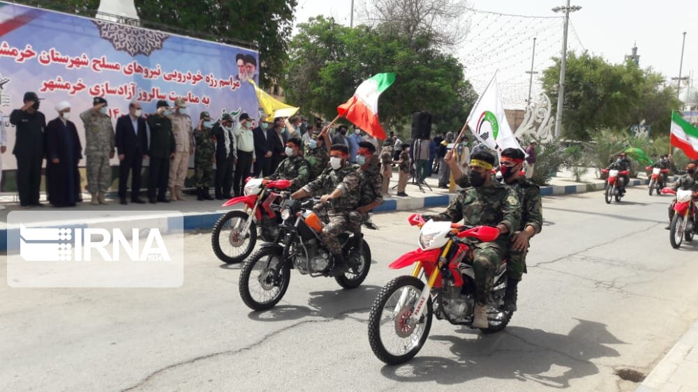 رژه خودرویی به مناسبت سوم خرداد در خرمشهر برگزار شد