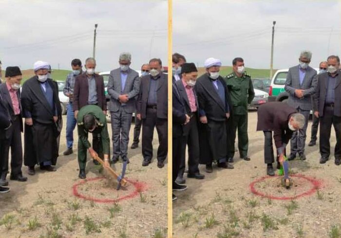 یادمان شهدای گمنام هشترود کلنگ‌زنی شد