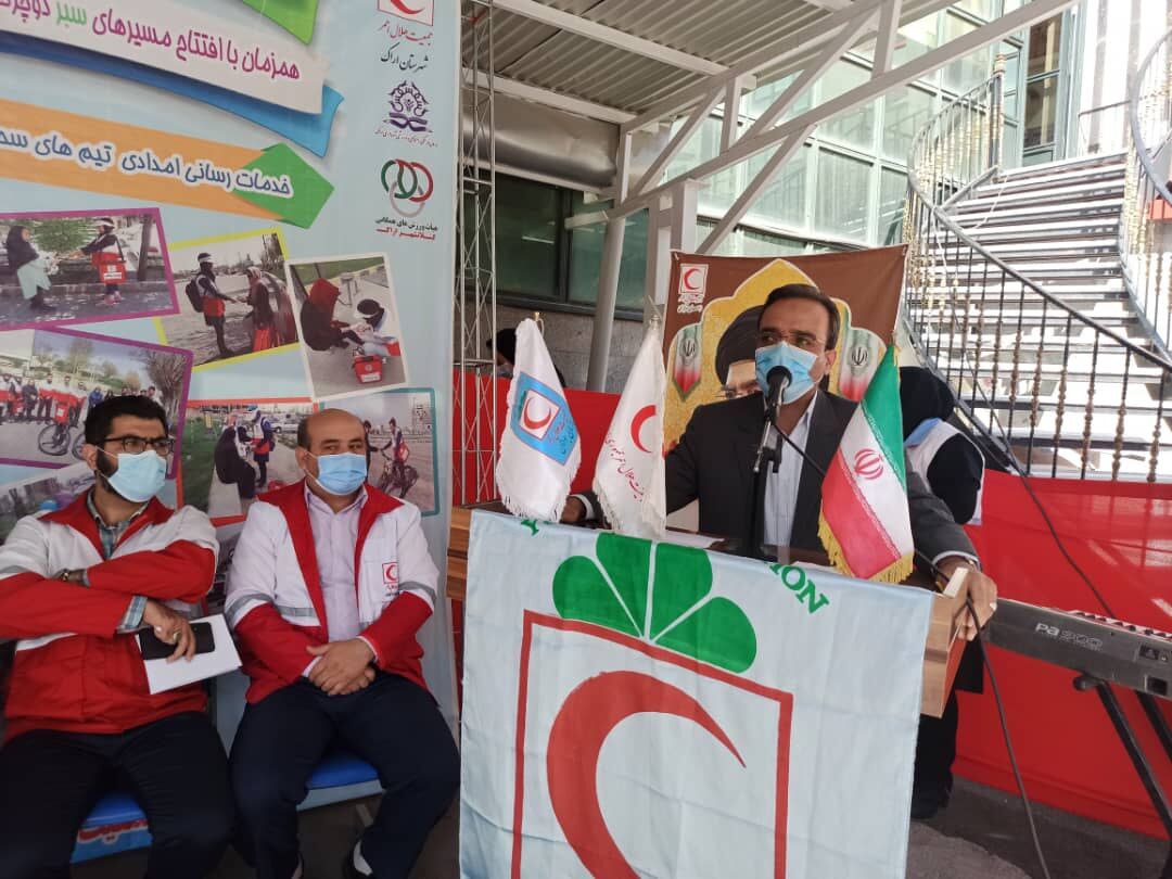 جامعه امدادگران استان مرکزی غیرت ایرانی را  در انتخابات نمایش می‌دهند
