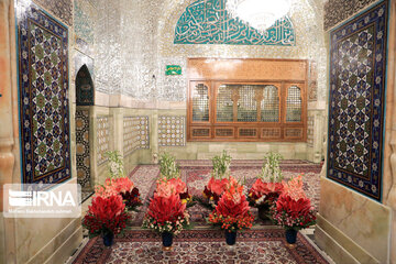 Changing flowers on Darih of Imam Reza (AS) holy shrine