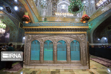 Changing flowers on Darih of Imam Reza (AS) holy shrine