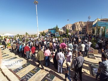 Presidential Election voting process in Iran's Kerman Martyrs Cemetery