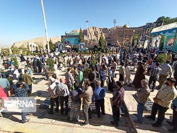 Presidential Election voting process in Iran's Kerman Martyrs Cemetery