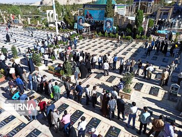 Presidential Election voting process in Iran's Kerman Martyrs Cemetery