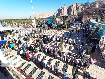 Presidential Election voting process in Iran's Kerman Martyrs Cemetery