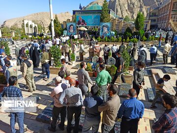 Presidential Election voting process in Iran's Kerman Martyrs Cemetery