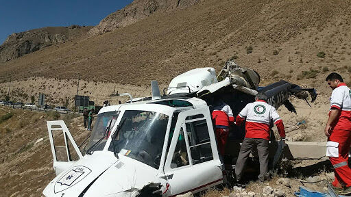 Crash of a helicopter carrying ballot boxes in southwestern Iran