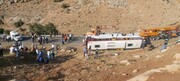 حادثه واژگونی اتوبوس حامل خبرنگاران در آذربایجان غربی