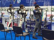 El equipo de tiro con rifle de aire masculino iraní se clasifica en quinto lugar mundial