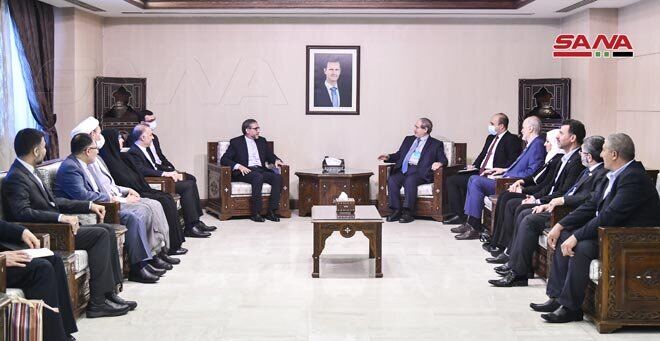 Syrian FM confers with Iranian parliamentary delegation