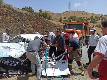 تصادف در جاده مریوان - سنندج سه کشته برجا گذاشت