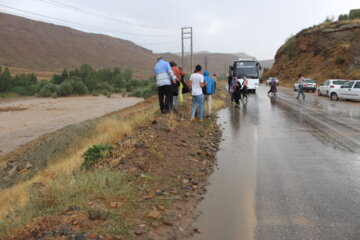 سیل شدید در روستای آقدره تکاب