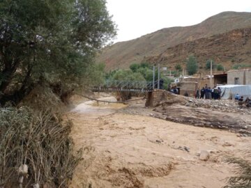 سیل شدید در روستای آقدره تکاب