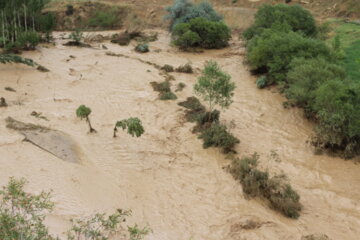 سیل شدید در روستای آقدره تکاب