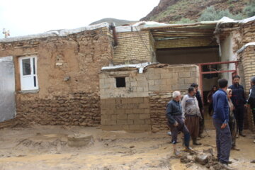 سیل شدید در روستای آقدره تکاب