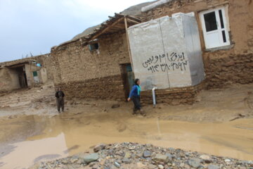 سیل شدید در روستای آقدره تکاب