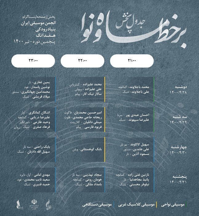 اولین شب از اجراهای «برخط ماه و نوا ۲» برگزار شد