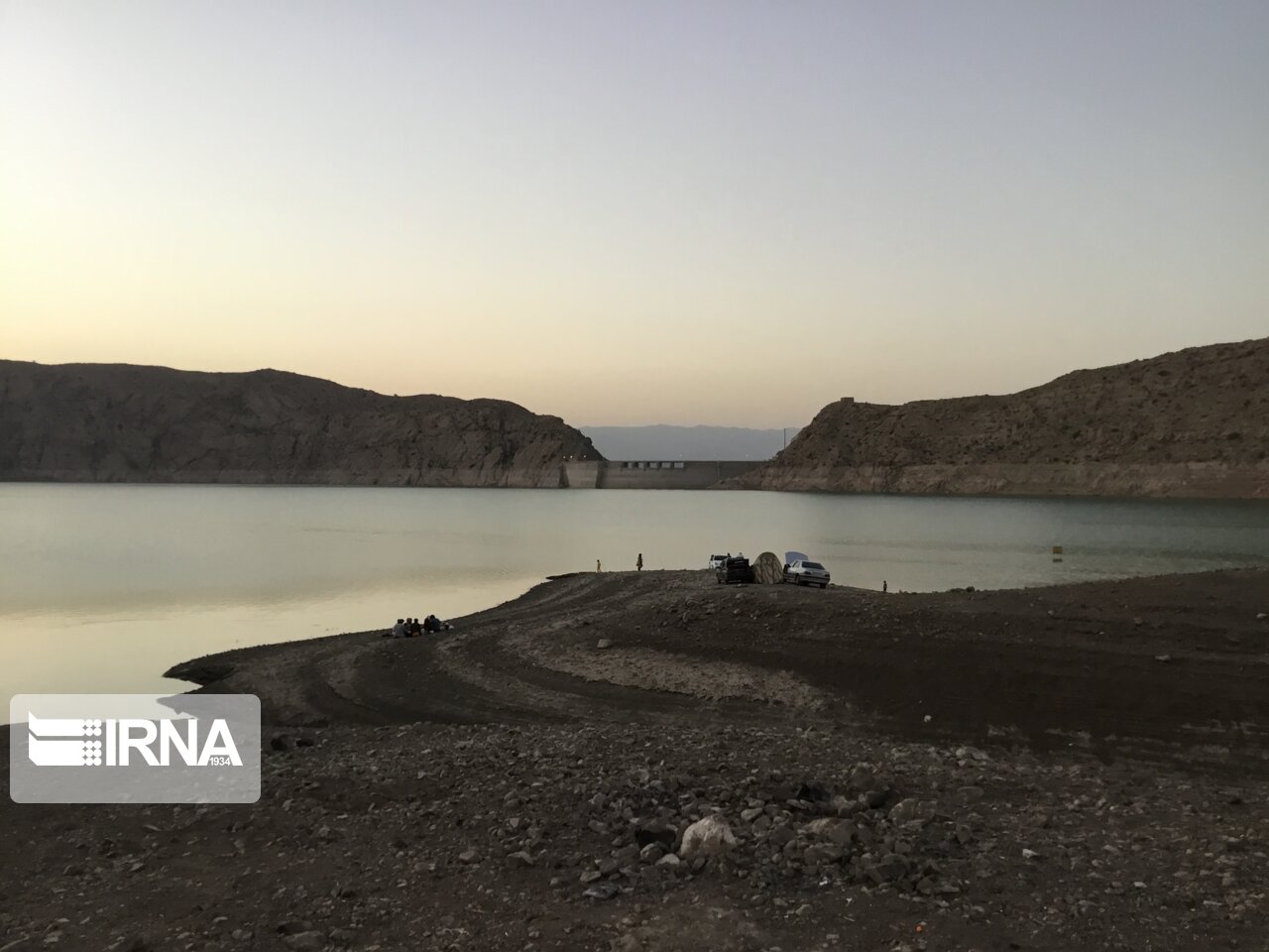 غروب زیبای سد الغدیر ساوه