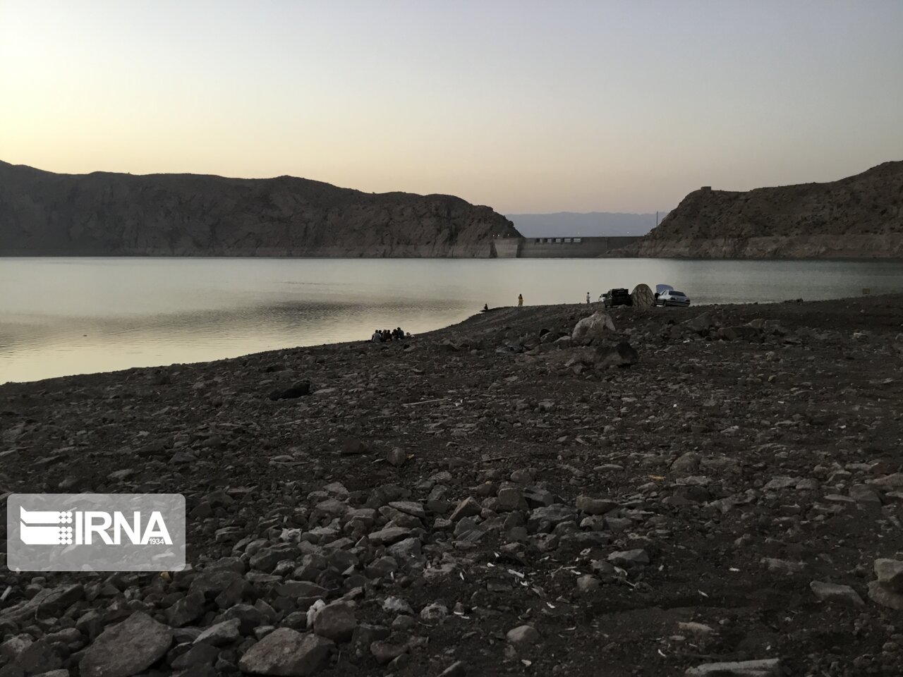 غروب زیبای سد الغدیر ساوه