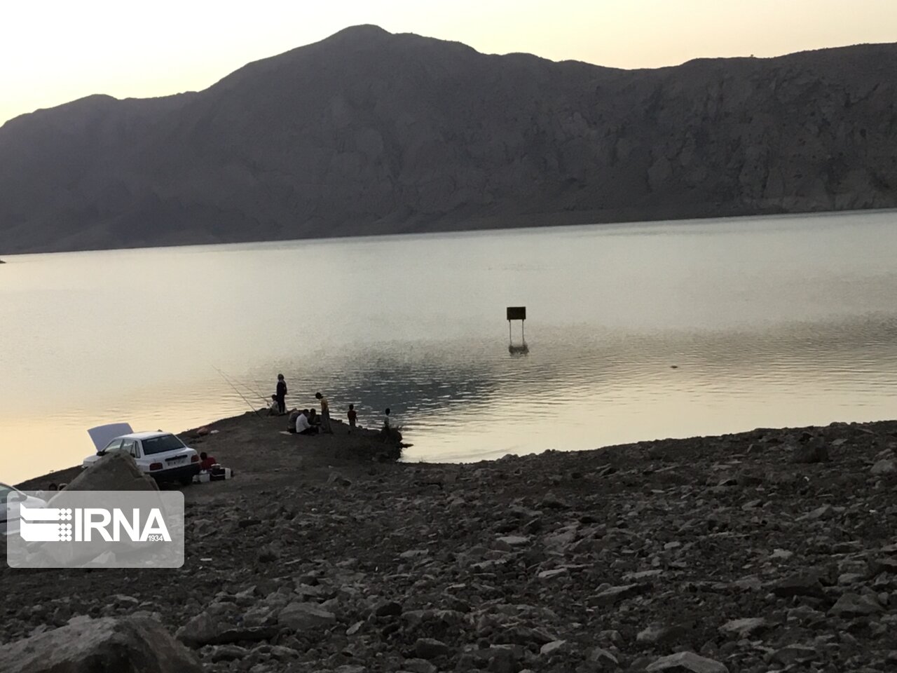 غروب زیبای سد الغدیر ساوه