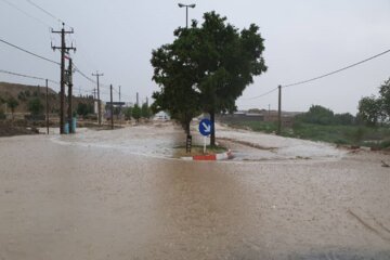 جاری شدن سیلاب در شهرستان بیجار