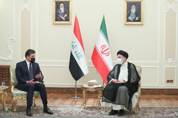 دیدار رئیس اقلیم کردستان عراق با آیت الله رئیسی