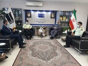 دیدار معاون عملیات یگانهای حفاظت فیزیکی اماکن پلیس پیشگیری فاتب با مدیرعامل ایرنا به مناسبت روز خبرنگار