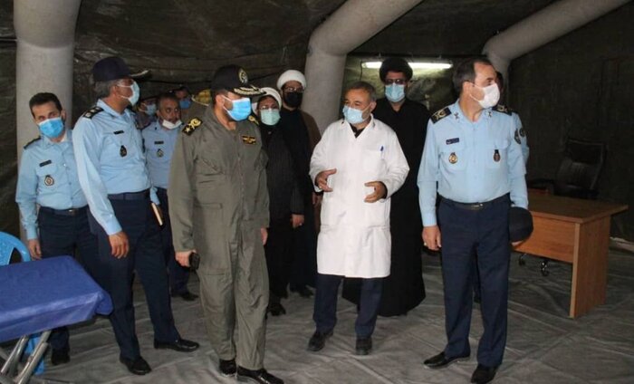 سرتیپ هادیان از احداث بیمارستان صحرایی نیروی هوایی ارتش بازدید کرد
