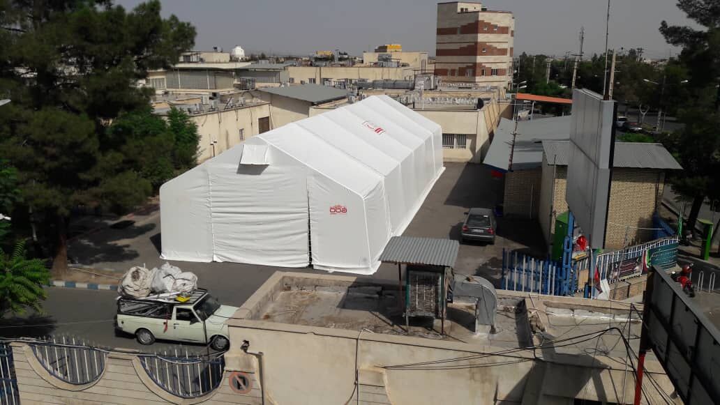 تکمیل ظرفیت تخت ها و برپایی بیمارستان صحرایی در ساوه