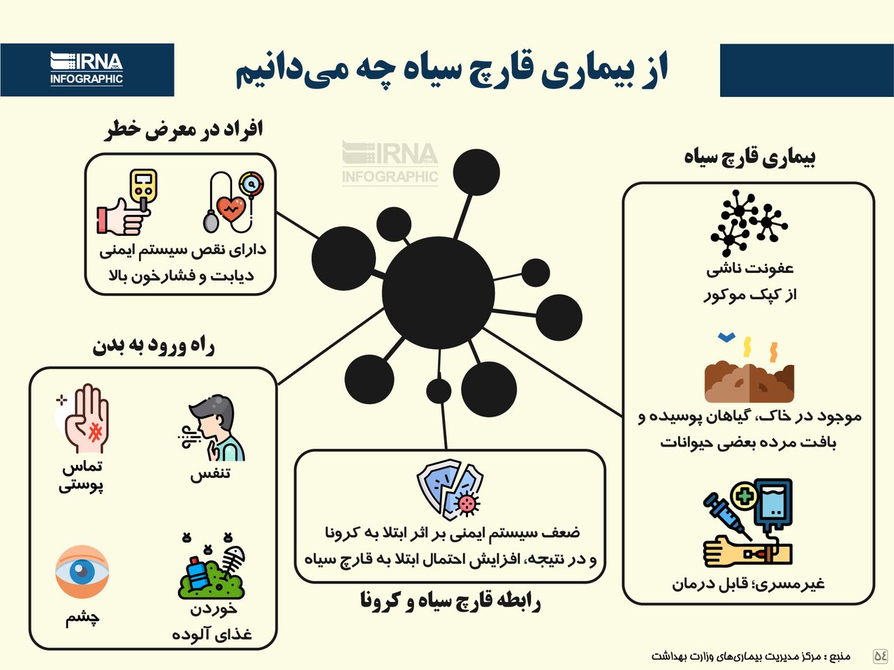 مصرف زیاد کورتون خطر ابتلا به قارچ سیاه را افزایش می‌دهد