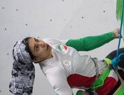 Una escaladora iraní se clasifica en segundo lugar en las competiciones mundiales juveniles
