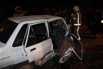 تصادف پراید و موتور در جاده مشهد- سرخس یک کشته و ۶ مصدوم برجا گذاشت