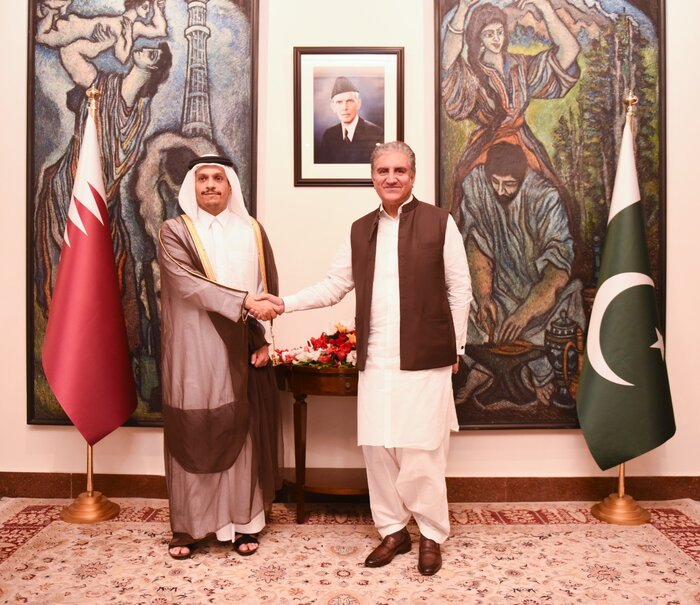 وزیرخارجه قطر پس از رایزنی‌های خود در تهران، به پاکستان سفر کرد