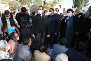 رییس جمهوری در محله کاظمیه بیرجند حضور یافت