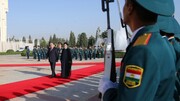 استقبال رسمی رئیس جمهور تاجیکستان از همتای ایرانی خود