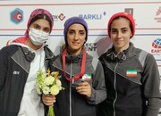 ایرانی خاتون نے عالمی راک کلائمبنگ مقابلوں میں کانسی کا تمغہ جیت لیا