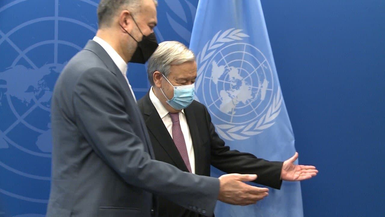 76ème AG de l’ONU : Amir Abdollahian et Guterres se sont entretenus sur l’accord nucléaire 