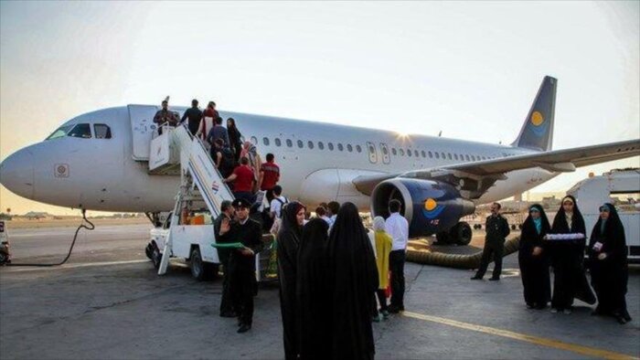 نخستین پرواز ویژه اربعین خرم آباد به نجف اشرف انجام شد