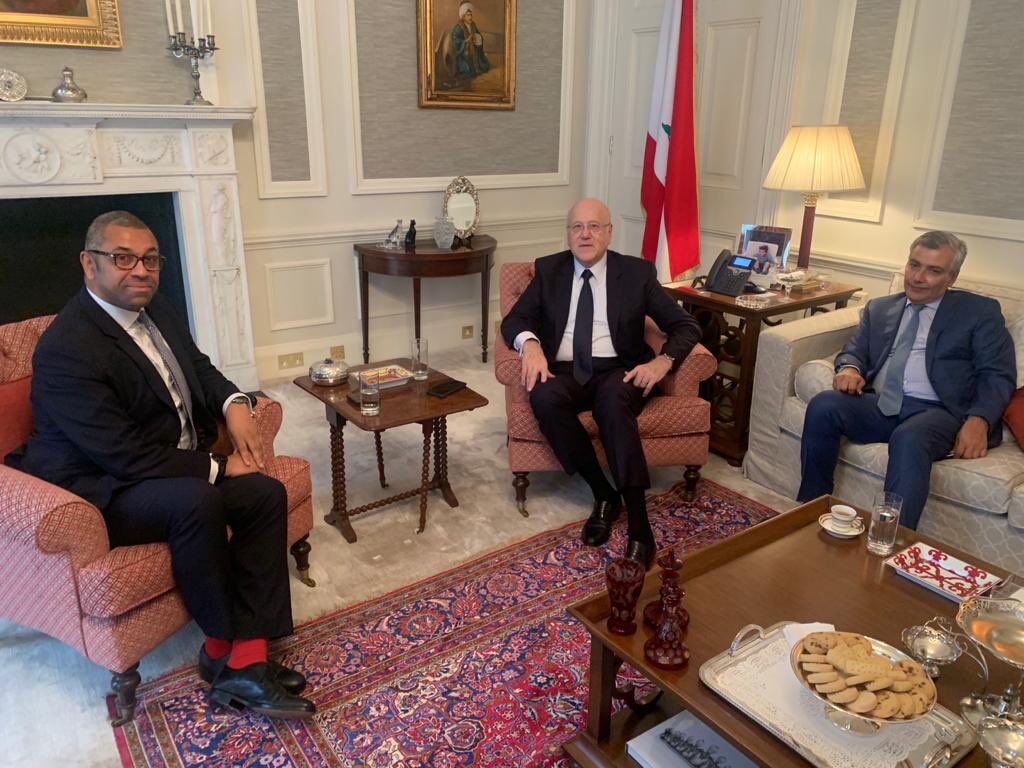 میقاتی در لندن؛ انگلیس خواستار اصلاحات در لبنان شد